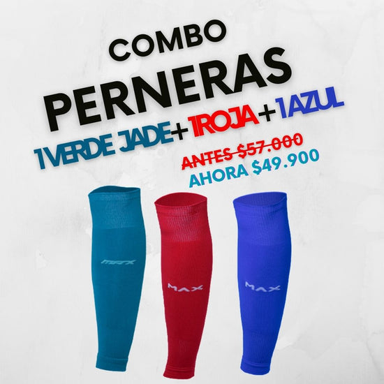 Combo Perneras x3 (Verde Jade + Roja + Azul)