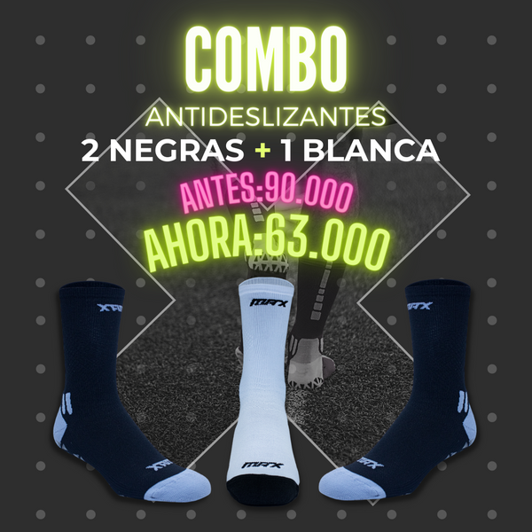 Combo x3 Antideslizantes 2 Negras + 1 Blanca