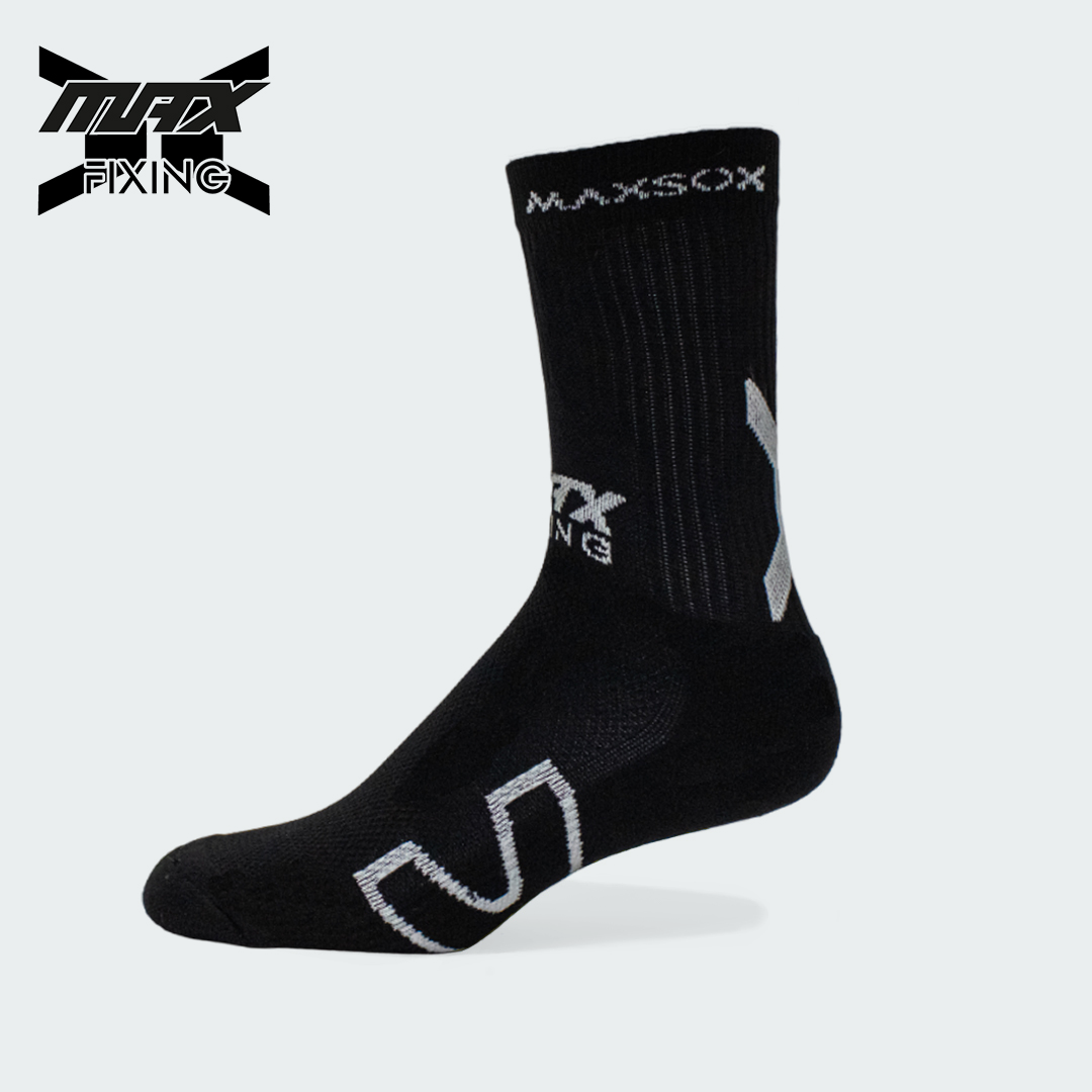 MEDIA TÉCNICA MAX SOX NEGRO X GRIS