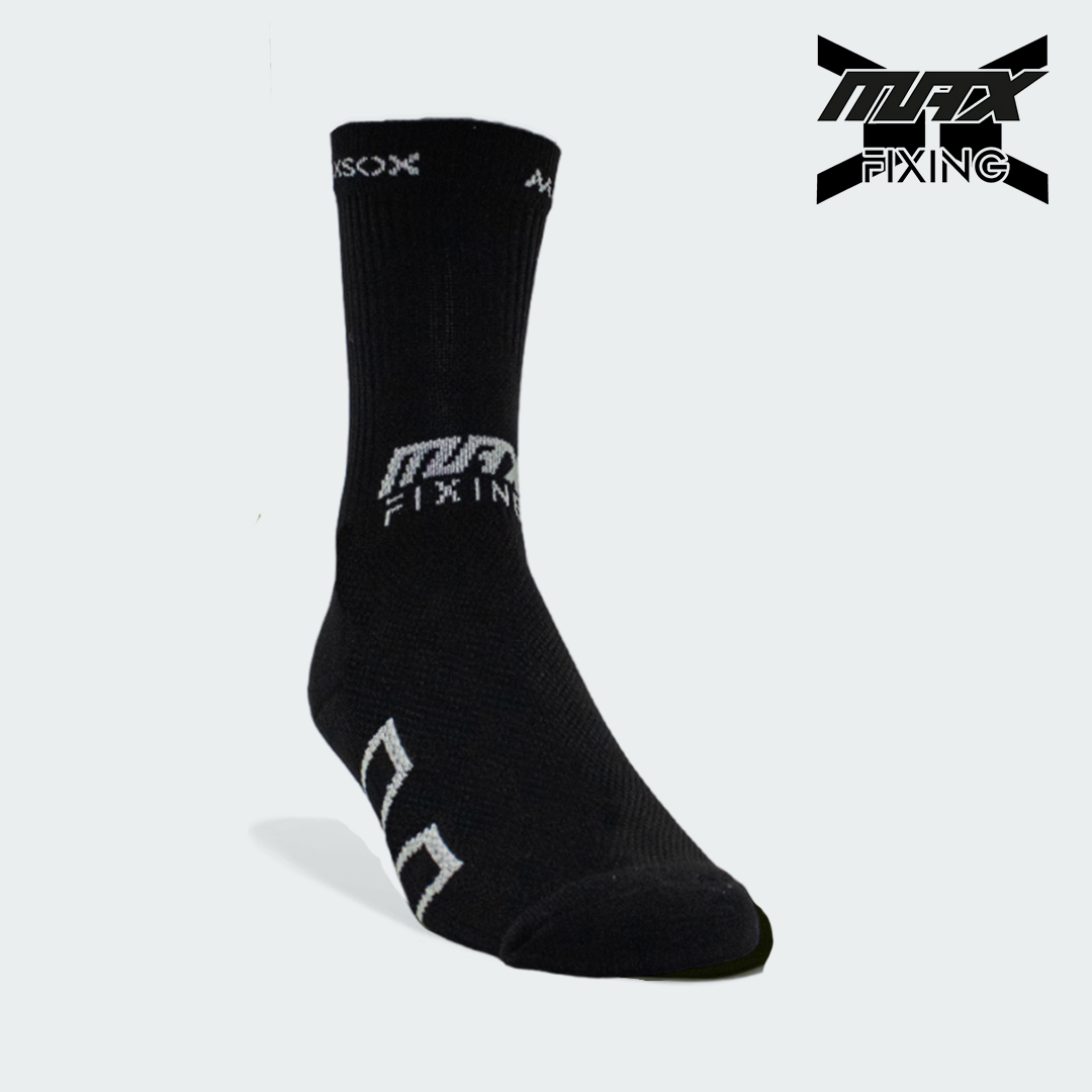 MEDIA TÉCNICA MAX SOX NEGRO X GRIS