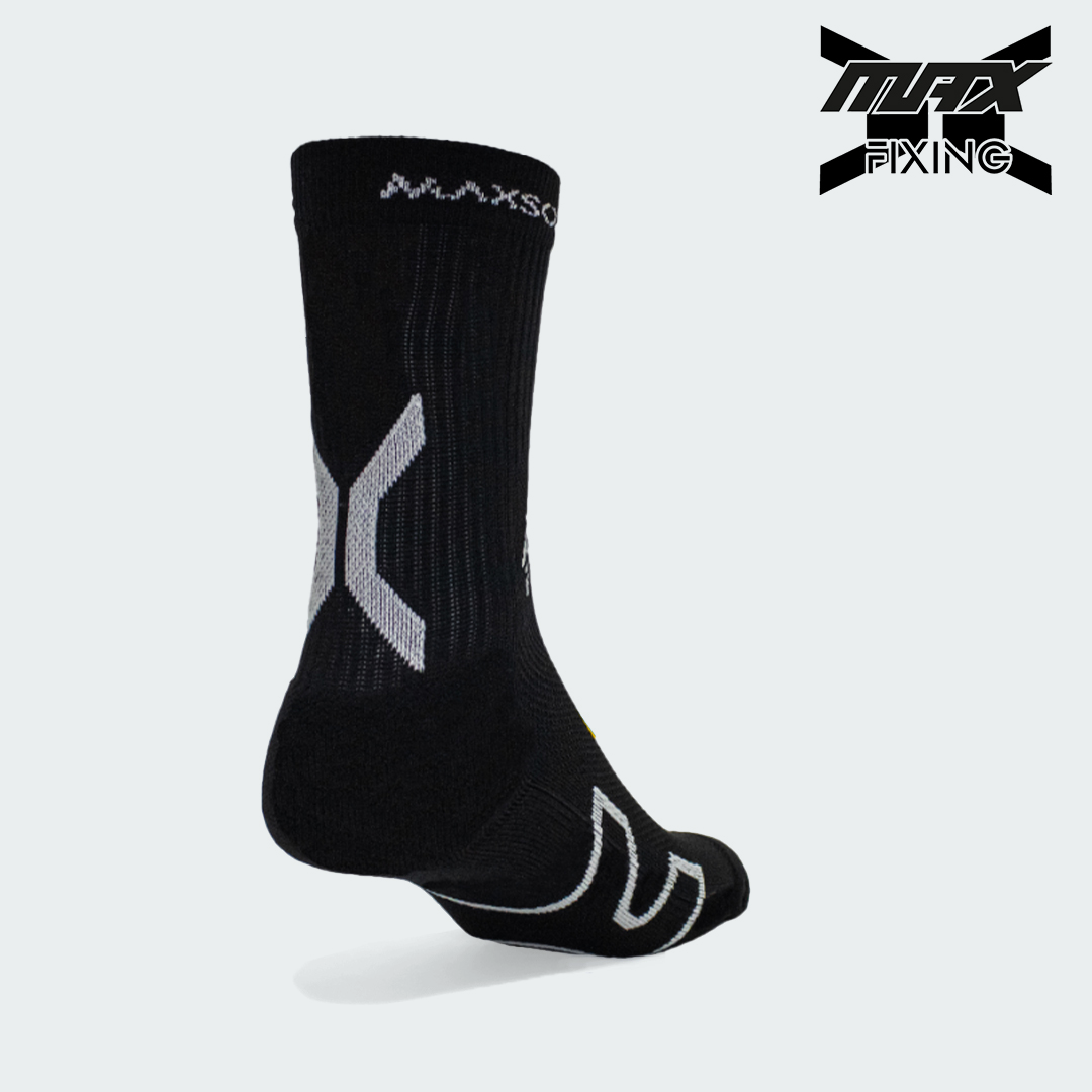 MEDIA TÉCNICA MAX SOX NEGRO X GRIS
