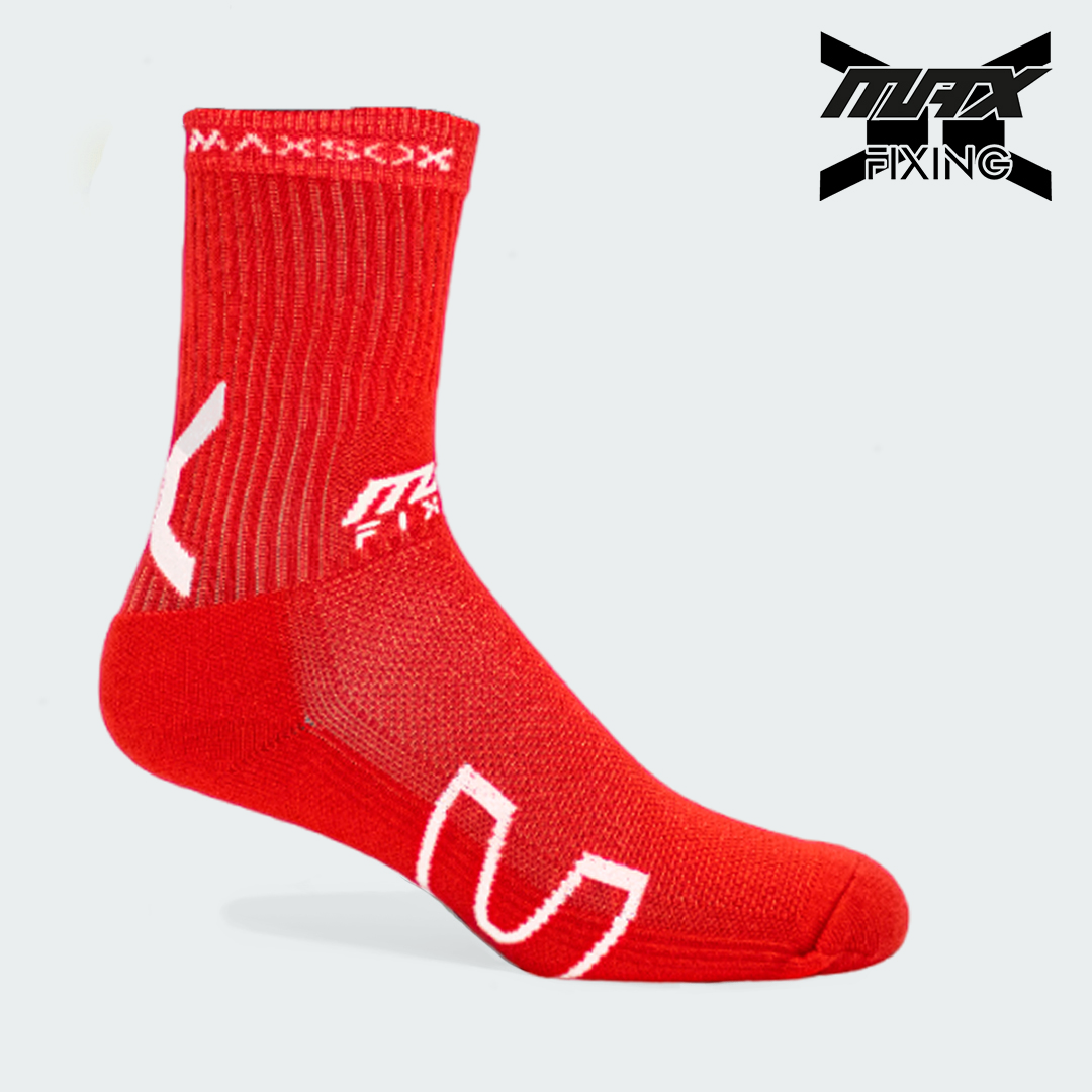 MEDIA TÉCNICA MAX SOX ROJO X BLANCO