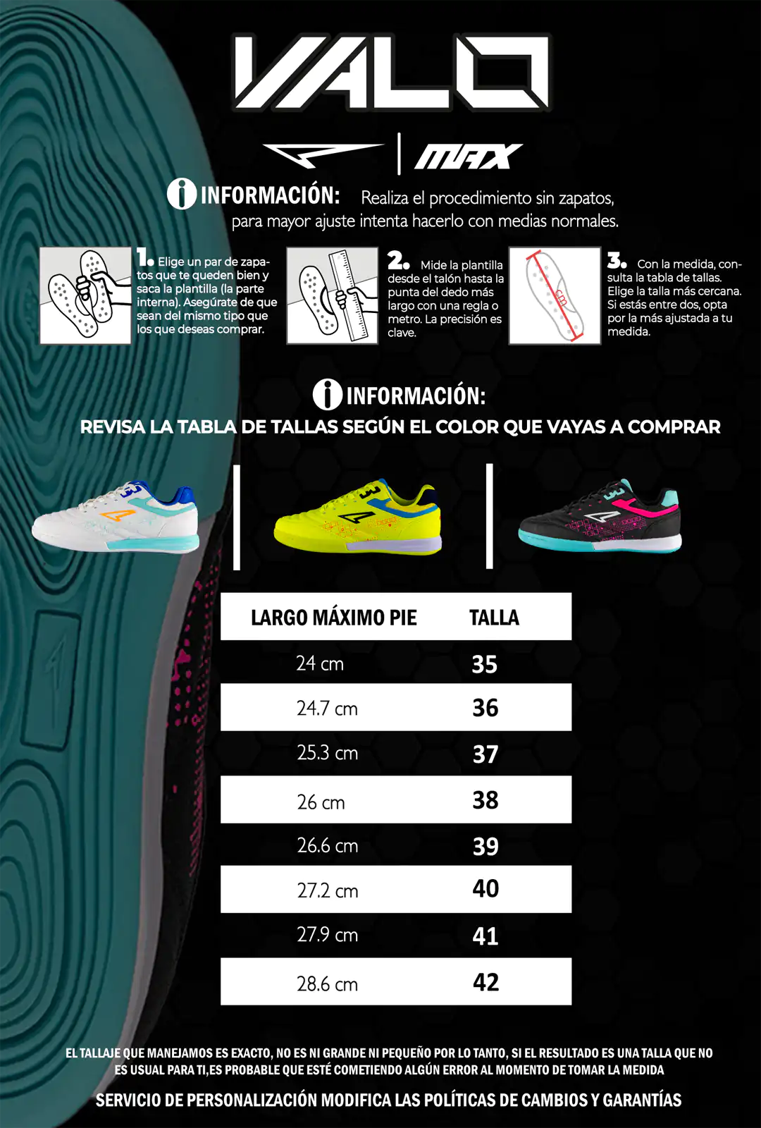 Tallaje Valo Max Sport