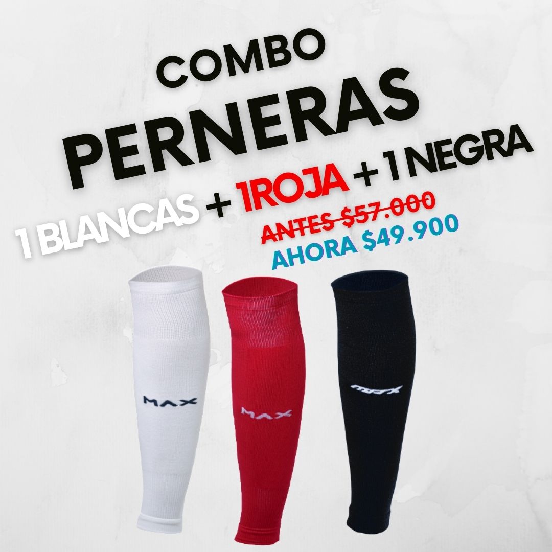 Combo Perneras x3 (Blanca + Roja + Negra)