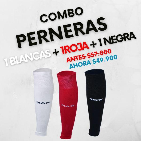 Combo Perneras x3 (Blanca + Roja + Negra)