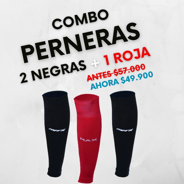 Combo Perneras x3 (2 Negras + 1 Roja)