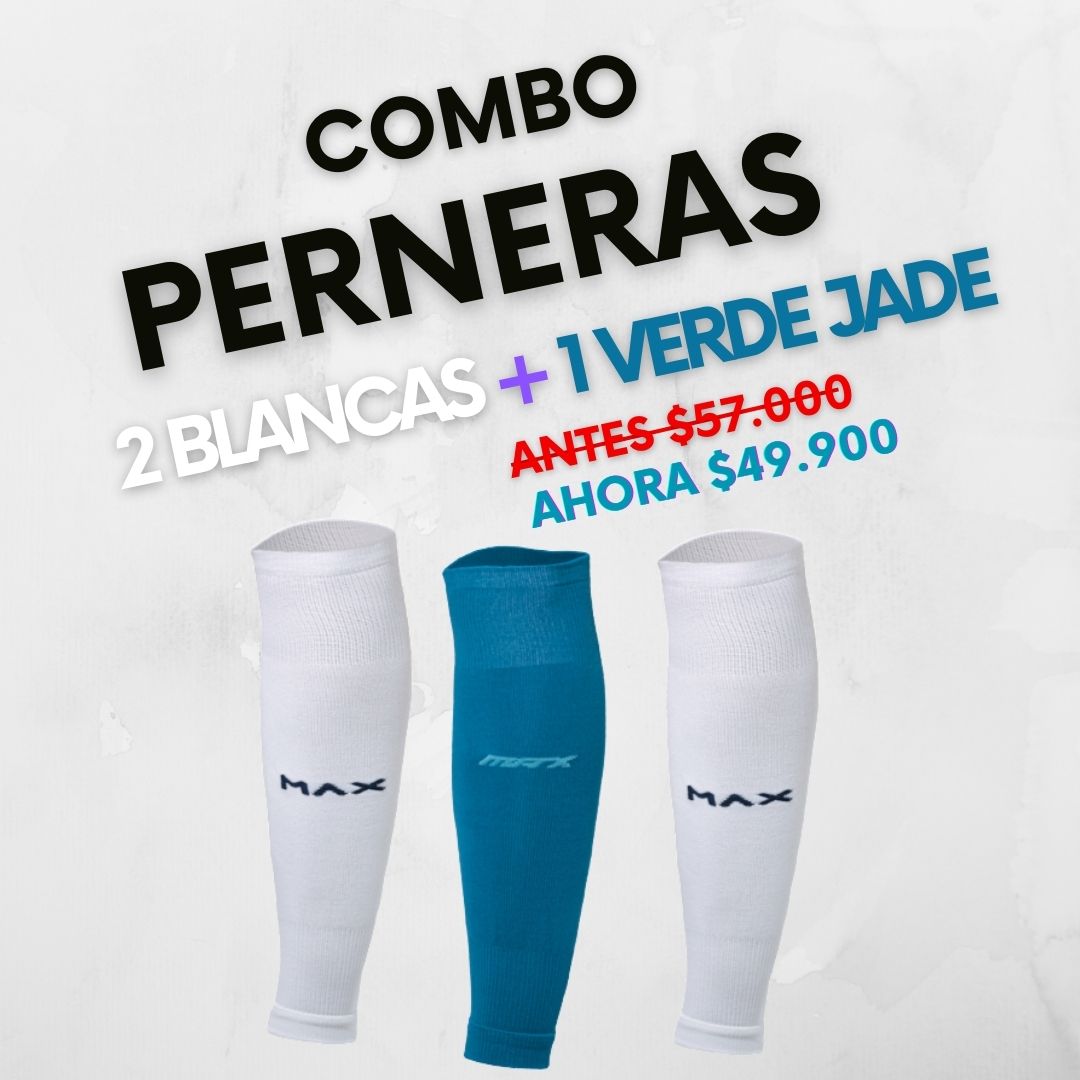 Combo Perneras x3 (2 Blancas + 1 Verde Jade)